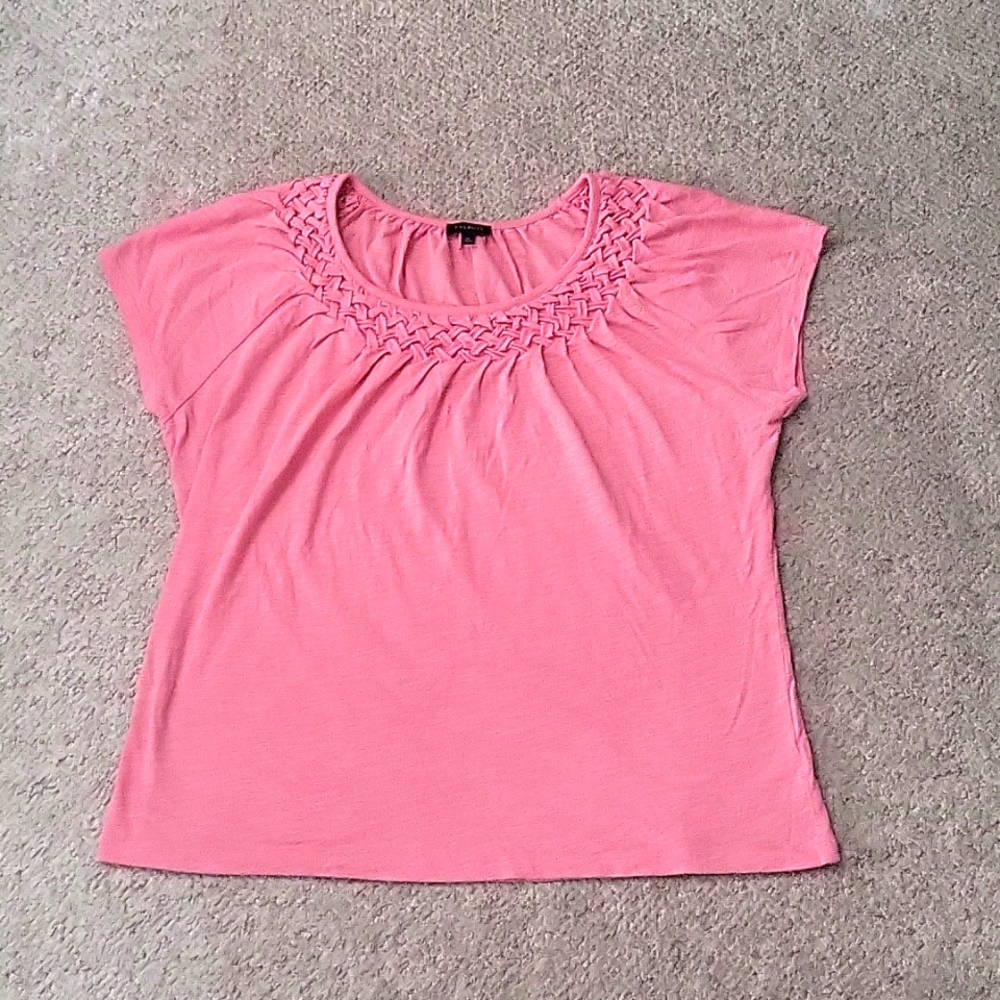 TALBOTS PINK SHORT SLEEVED SHIRT SZ XL